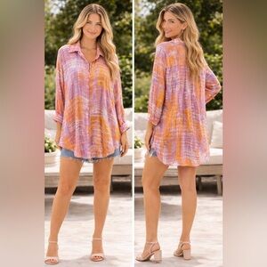 Cecile Wang viscose/silk blouse size medium